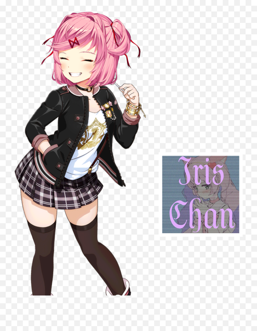 Ddlc Ddlcnatsuki Natsuki Sticker - Powerful Girl Riko Idolized Png,Natsuki Png