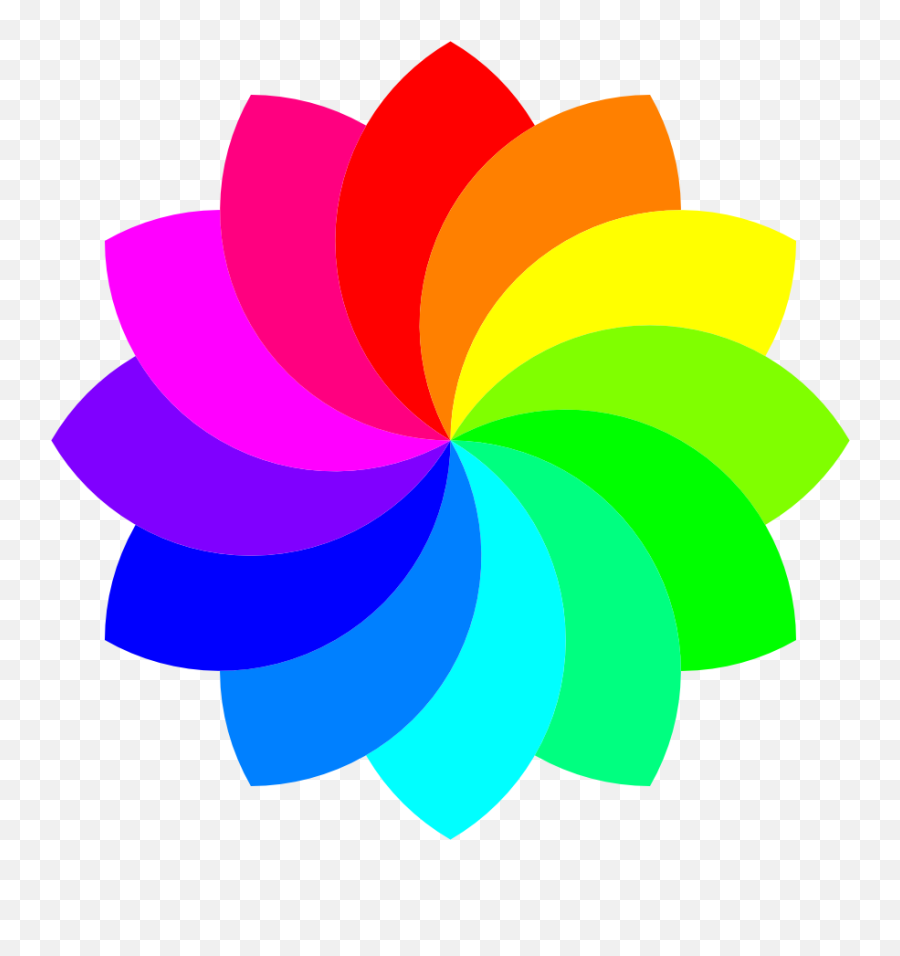 Clipart Flower Rainbow Transparent - Rainbow Flower Clipart Png,Rainbow Clipart Png