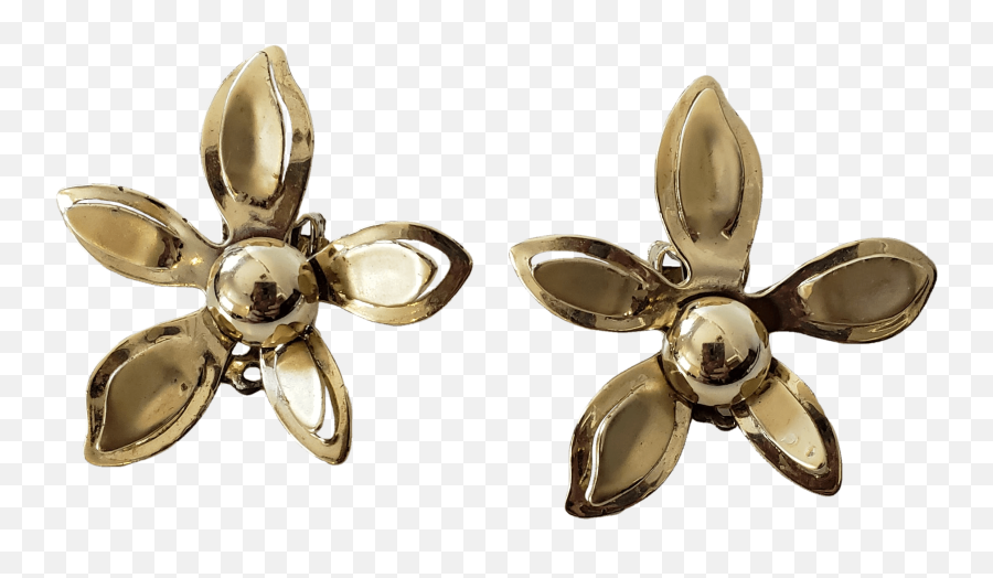 Gold Flower Clip - Solid Png,Gold Flower Png