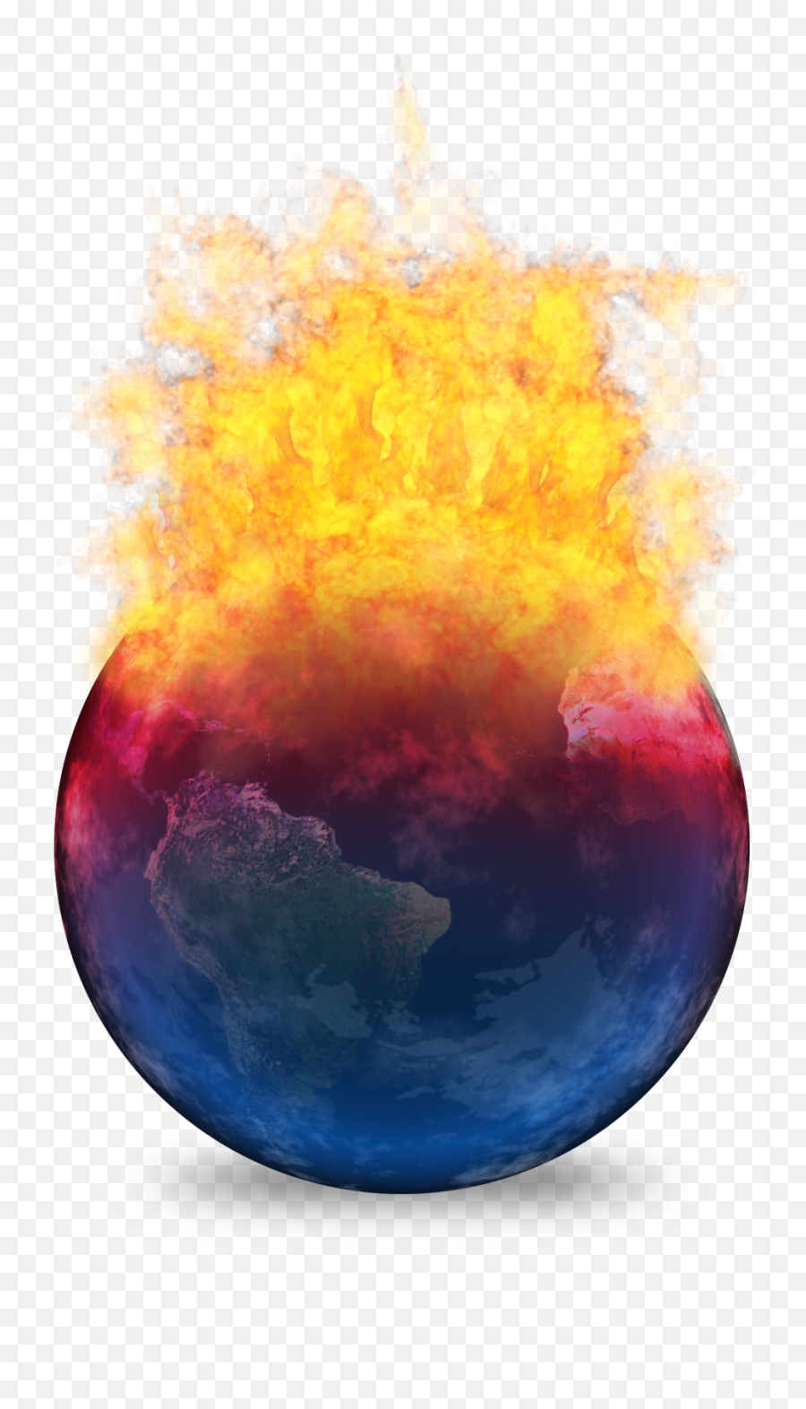 Earth - Global Warming Earth Cartoon Png,Earth On Fire Png