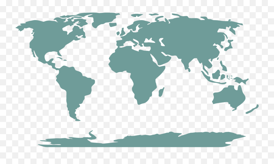 World Continents - Simple Silhouette World Map Png,Continents Png