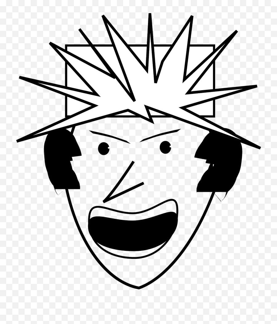 Angry Punk Dirk Struve Clipart Free Download Creazilla - Angry Face Cartoon Drawing Transparent Png,Angry Mouth Png