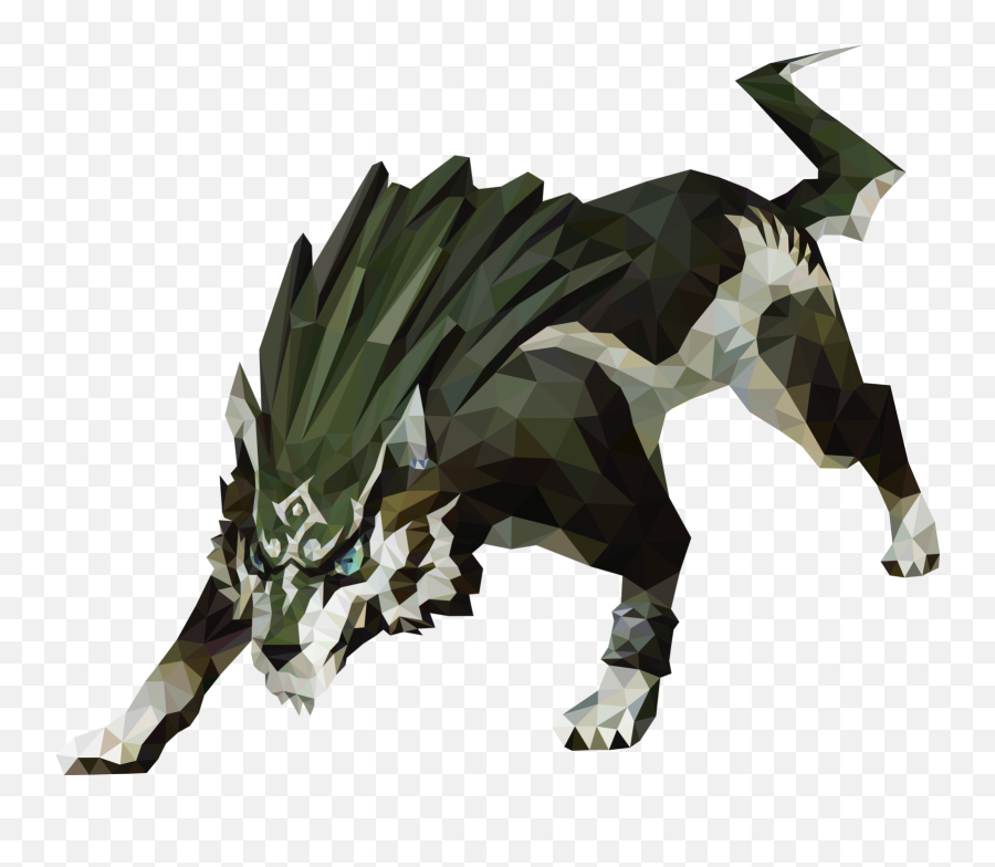 Download Hd Polygon Art Wolf Link By Wallacegamer - D8acehy Twilight Princess Wolf Link Png,Wolf Skull Png