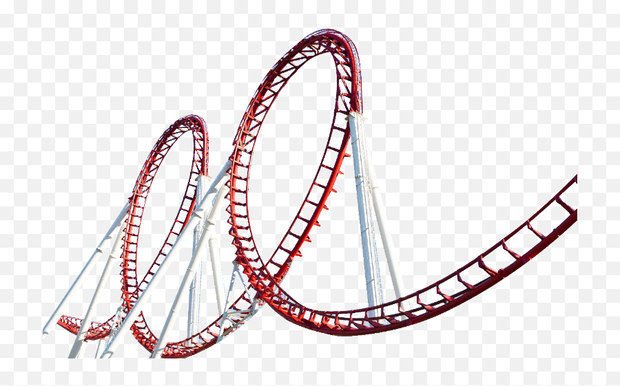 Download Red And White Roller Coaster - Transparent Background Roller Coaster Png,Roller Coaster Transparent