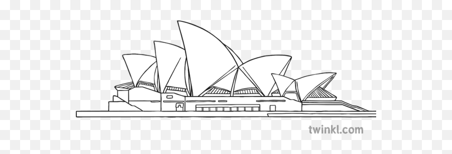 Sydney Opera House Black And White 1 - Language Png,Sydney Opera House Icon