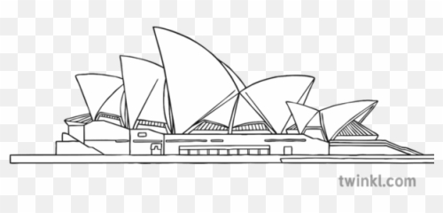 Sydney Opera House Black And White 1 - Language png