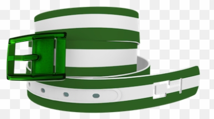 Green - White Stripes Belt Png,White Stripes Png
