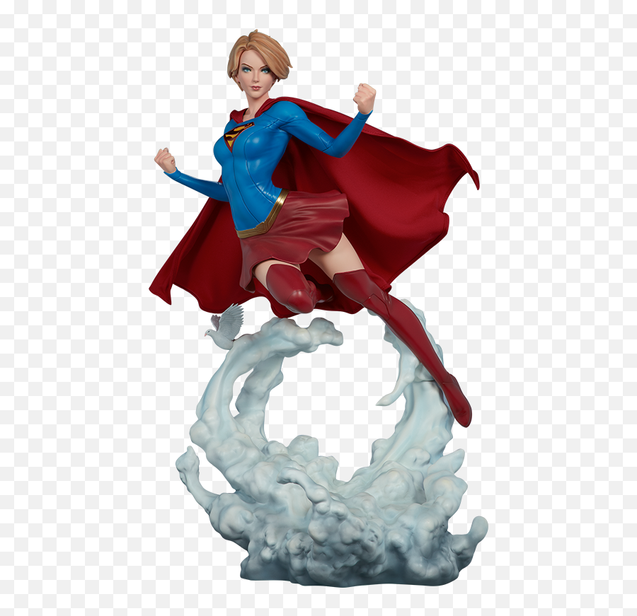 Dc Comics Supergirl Premium Formattm Figure By Sideshow Co - Supergirl With Short Hair Comics Png,Supergirl Logo Png
