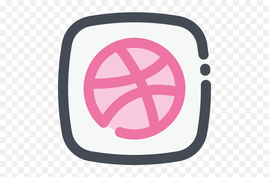 Social Media Logo Dribbble Free Icon - Iconiconscom Language Png,Social Media App Icon