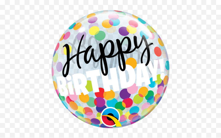 Happy Bday Colorful Dots - Happy Png,Air Bubbles Png