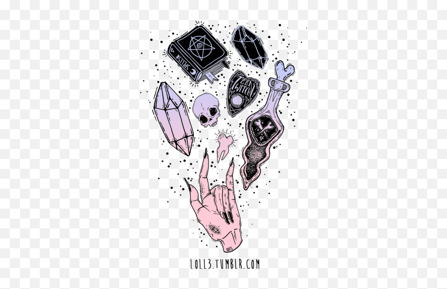 Old Soul - Witch Illustration Png,Pastel Goth Png