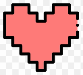 Edgy Network Chimp - Pixel Heart Outline png