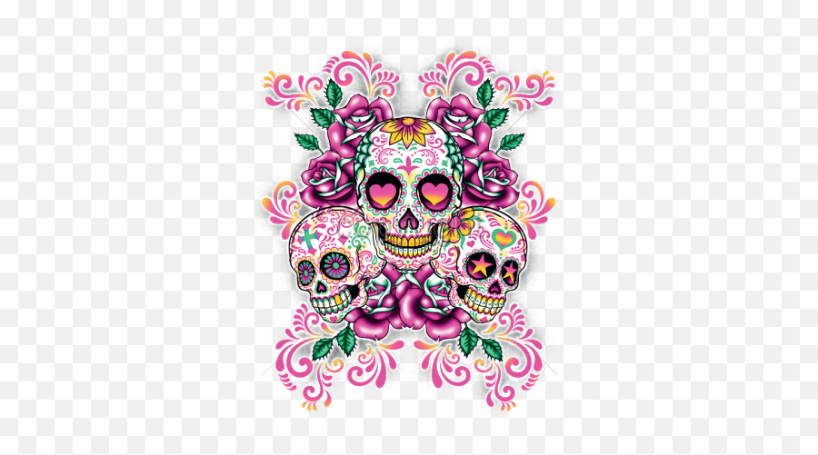 Sugar Skull Art - Sugar Skull Happy Birthday Skull Png,Mexican Skull Png