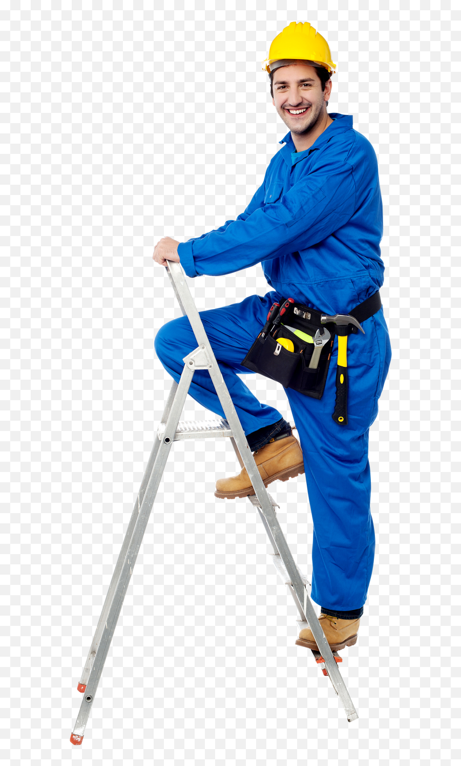 Architects - Plumber Climbing A Ladder,Work Png