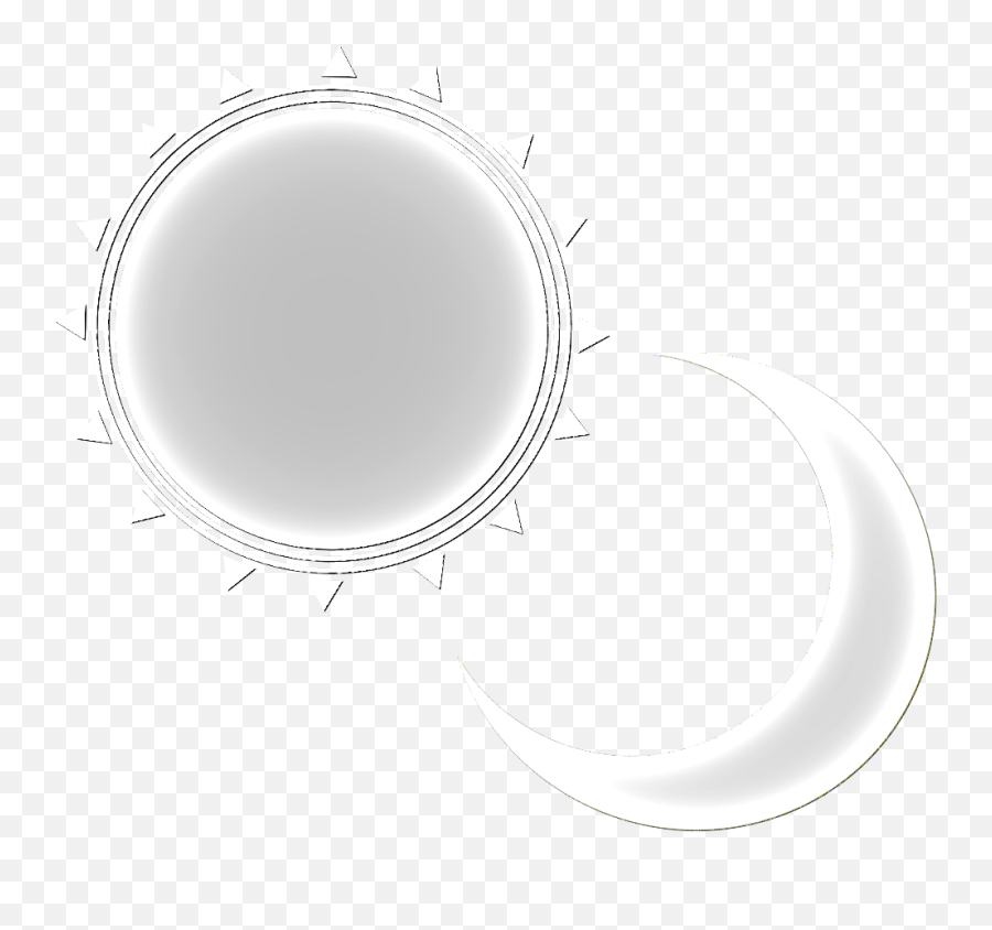 Sun And Moon Png - White Sun And Moon On Black,Sun And Moon Png