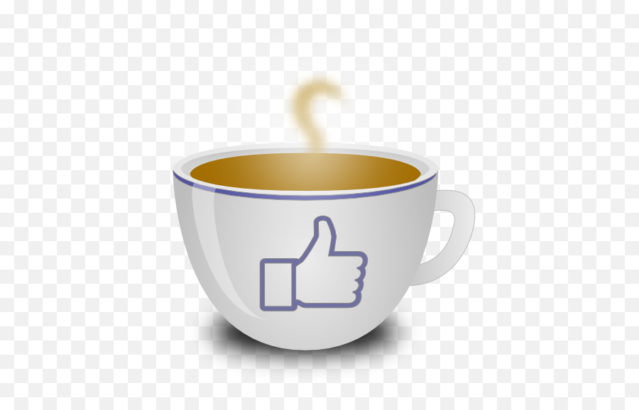 Coffee Facebook Like Free Icon Of Icons - Taza De Cafe Whatsapp Png,Facebook Like Logo