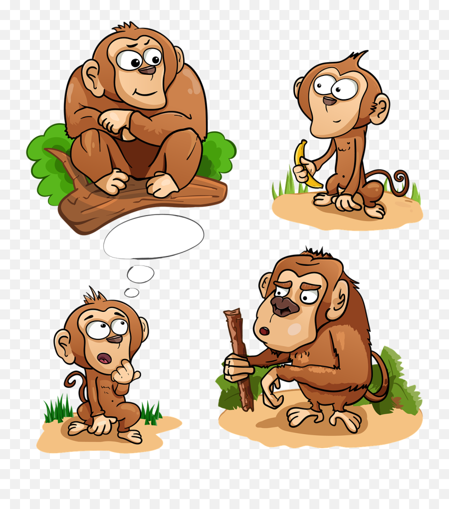 Monkey Toque Chimpanzee - Free Image On Pixabay Old Monkey Cartoon Png,Gorilla Cartoon Png