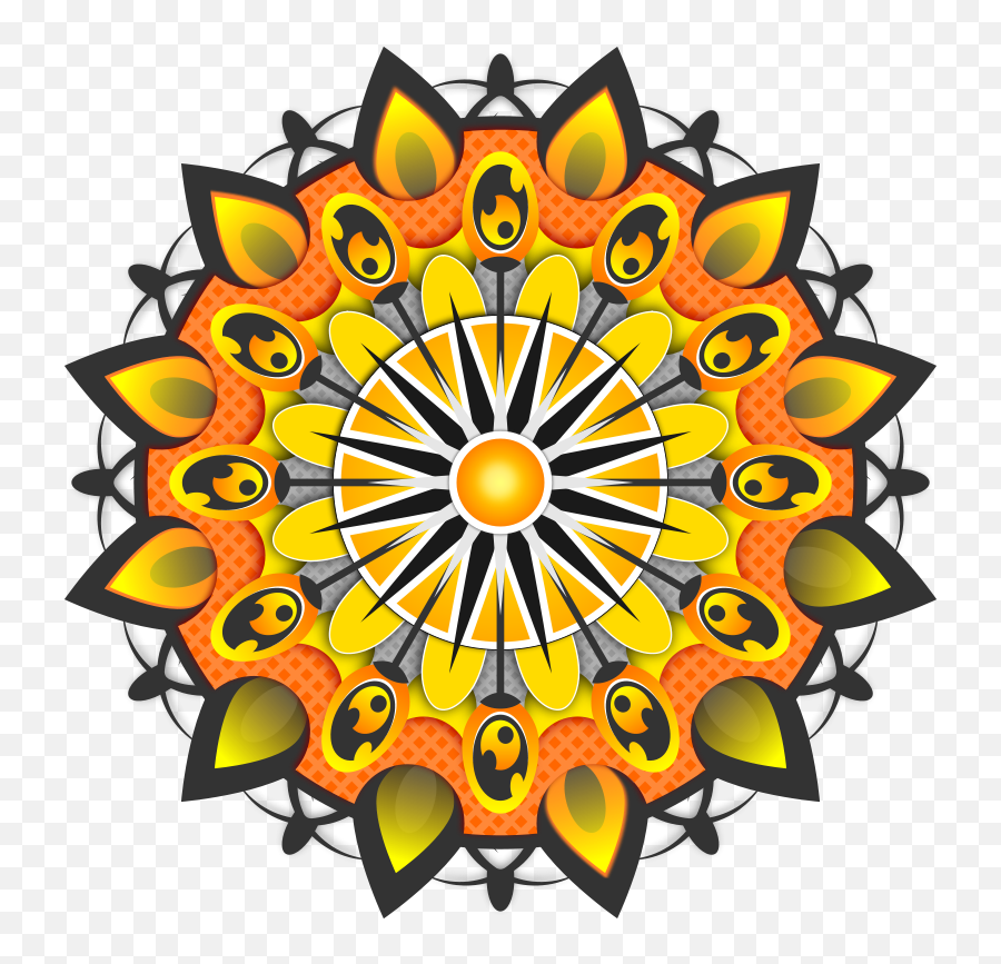 Download Vector - Mandala Yellow Vectorpicker Mandala Color Vector Gratis Png,Mandala Vector Png