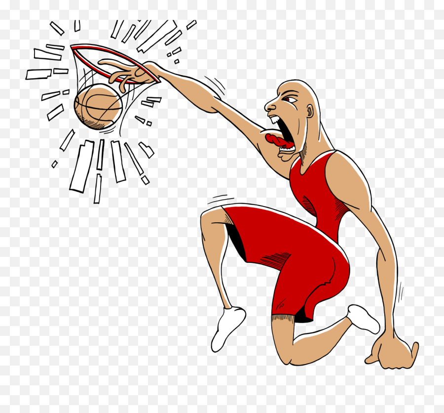 Slam Dunk Illustration - Block Basketball Png,Dunk Png