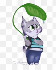 Download Tofi And The Totoro Leaf - Cartoon PNG Image with