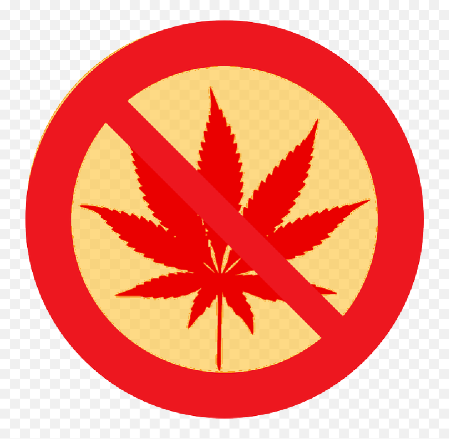 Cannabis Marihuana Drugs Forbidden - Marijuana Leaf Silhouette Clipart Png,Marihuana Png