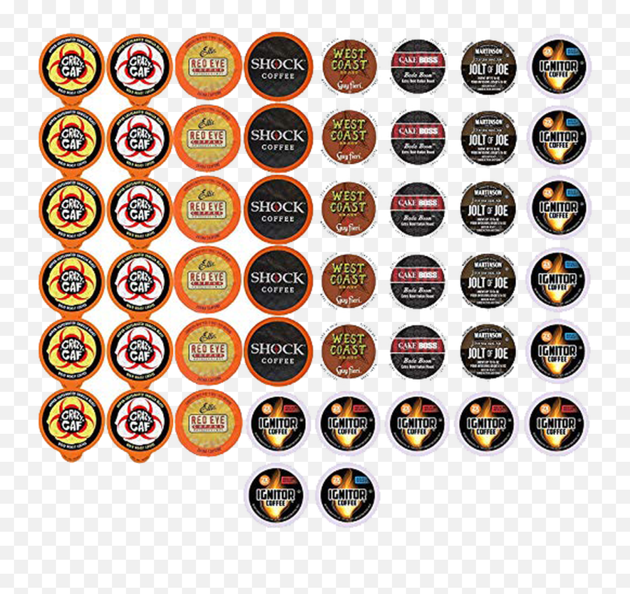 Extra Caffeine Bold Coffee Single Serve Cups For Keurig K Cup Brewers 10 And 20 Variety Pack Sampler 50 Count - Aos Shattered Dominion 25 32mm Round Png,Keurig Png