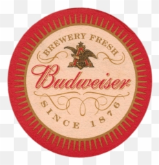 Budweiser Beer Coaster Transparent Png - Logos De Cerveza