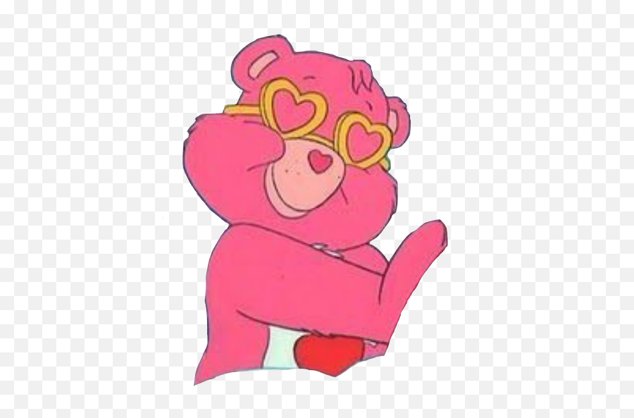 Heart Pink Bear Pinkbear Sticker - Cartoon Characters From The Png,Care Bear Png