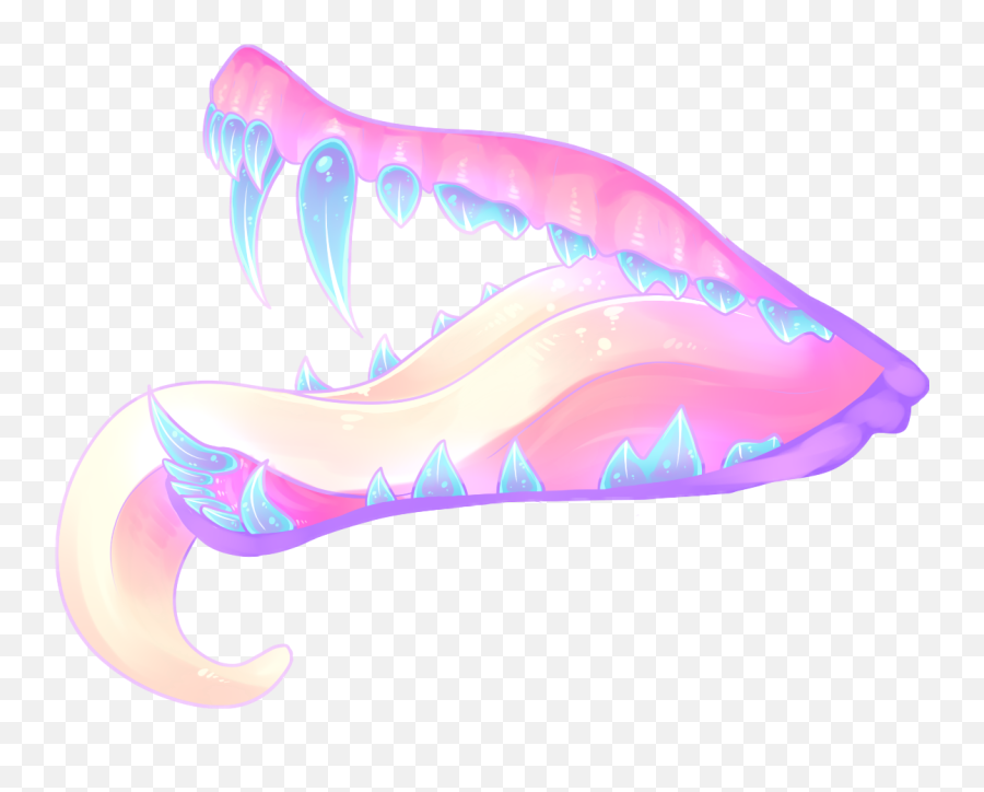 Anime Fangs Transparent Png Image - Pastel Teeth 500x380 Pastel Monster Teeth,Fangs Png