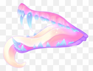 Anime Fangs Transparent Png Image - Pastel Teeth 500x380 Monster