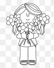 Flower Clip Art - Images Florist Clipart Black And White png