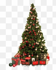 Christmas Tree With Gifts Clip Art - Vintage Png