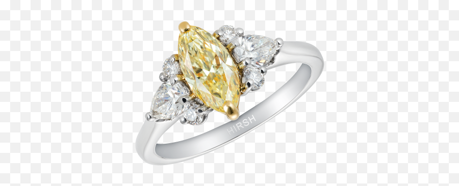 Papillon Yellow Diamond Ring - Marquise Yellow Diamond Rings Png,Yellow Diamond Png