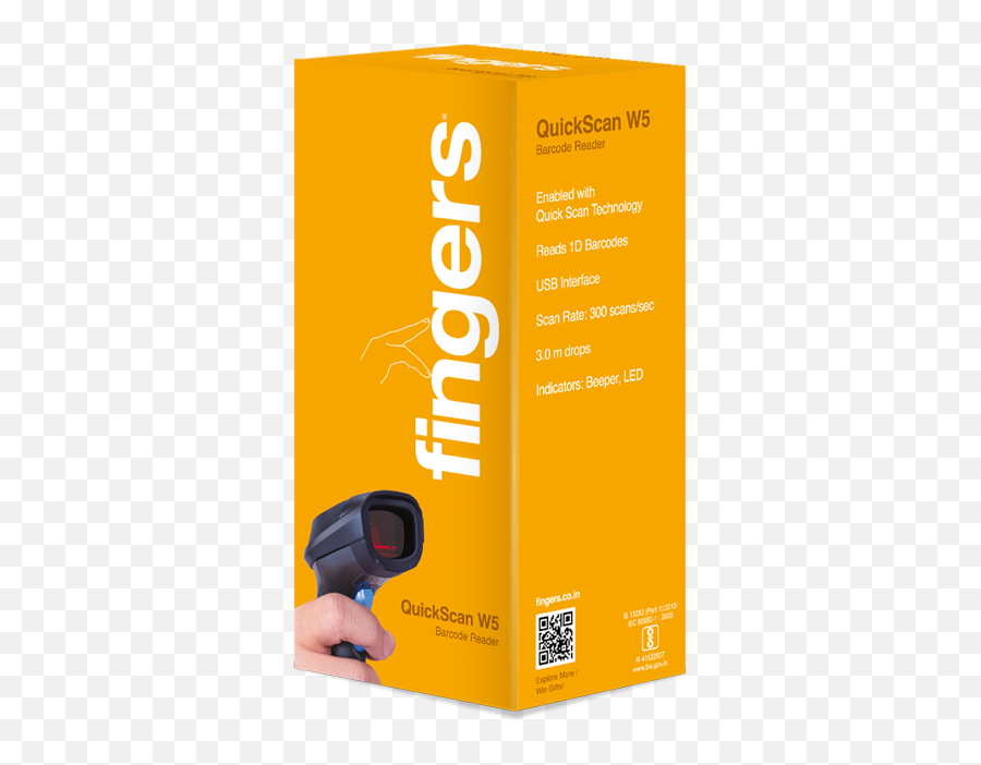 Fingers Quickscan W5 Barcode Reader Wired Fast Scanning - List Png,Barcode Scanning Icon