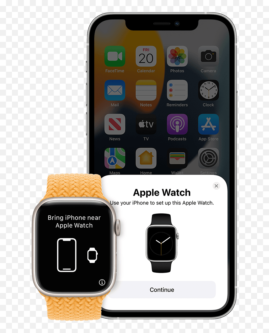 Set Up Your Apple Watch - Apple Support Pair Apple Watch With Iphone Png,How To See Photos In Icon View