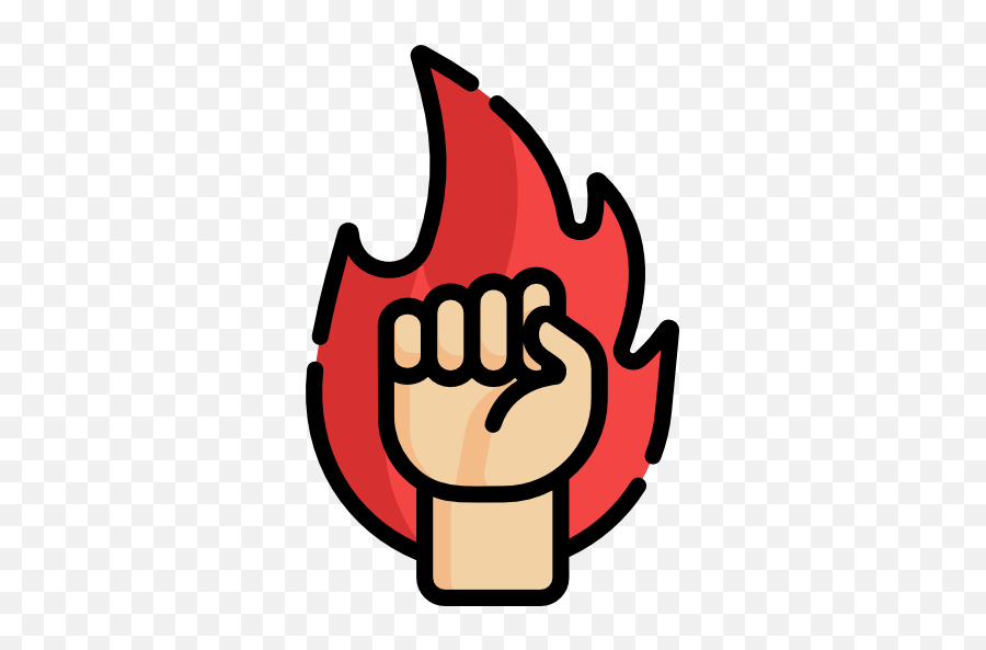 Power - Free Hands And Gestures Icons Fire Punch Icon Png,Fire Flat Icon