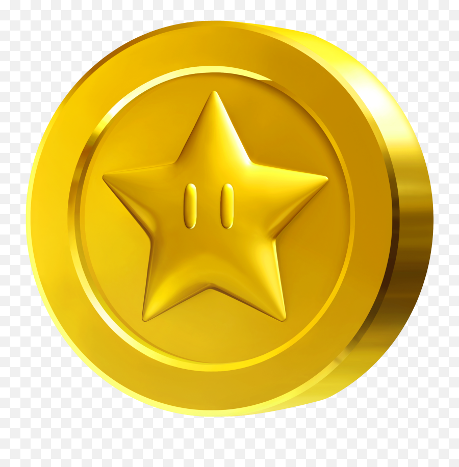Super Mario Clipart Free - Mario Star Coin Png,Super Mario Galaxy Logo