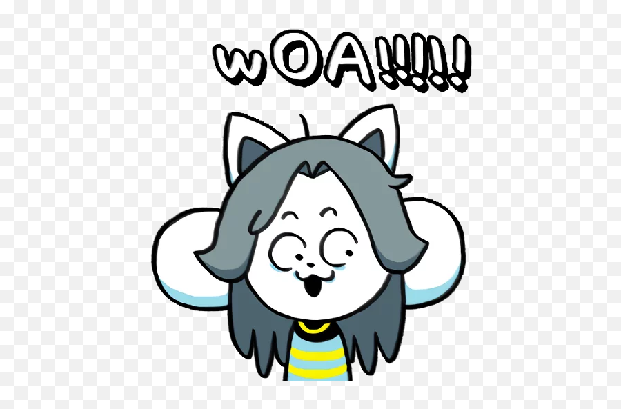 Telegram Sticker From Undertale Eng Pack - Temmie Gif Png,Undertale Temmie Icon