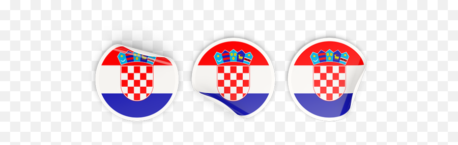 Three Round Labels Illustration Of Flag Croatia - Hrvatska I Herceg Bosna Zajedno Png,Icon Studs