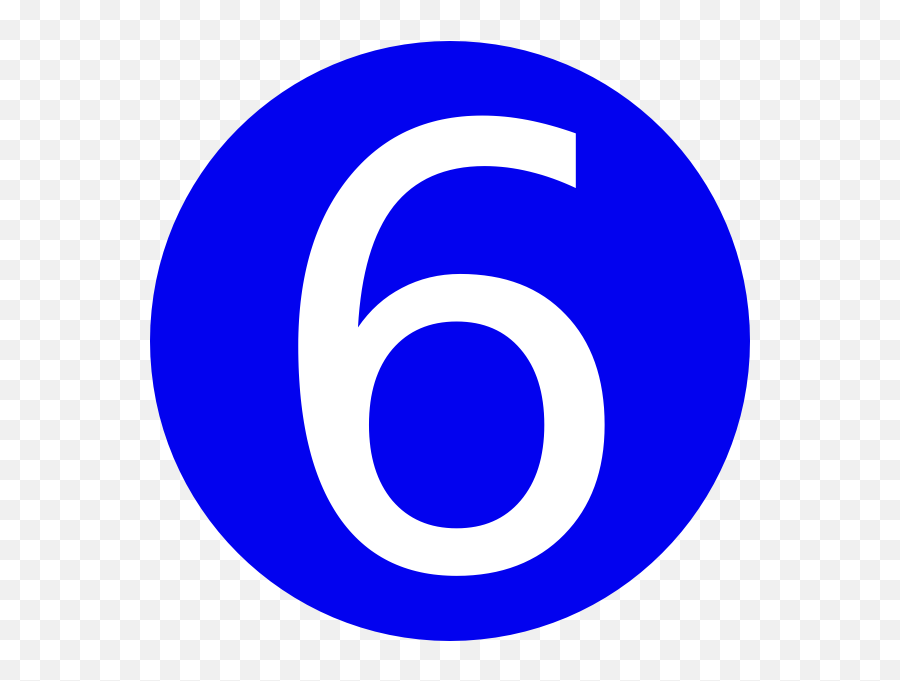 Number 6 Clipart Blue Transparent Free For - Number 6 Blue Circle Png,Number 6 Png