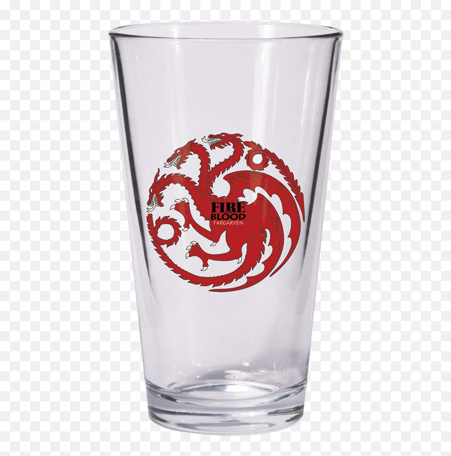 Thrones Targaryen Sigil Pint Glass - Targaryen Game Of Thrones House Logos Png,Targaryen Sigil Png