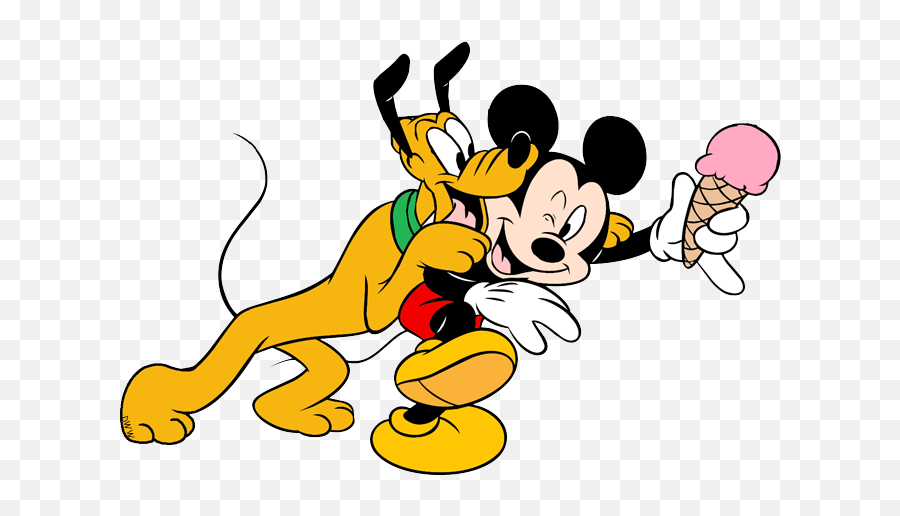 Mickey E Pluto Png 3 Image - Mickey Mouse With Ice Cream,Pluto Png