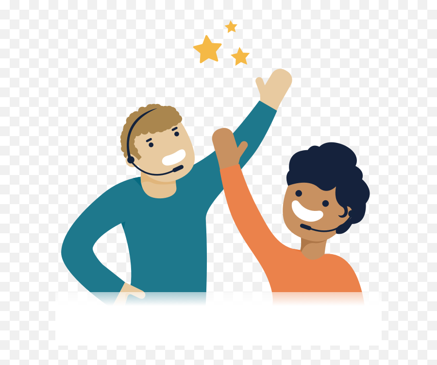 Monzo U2013 Tone Of Voice - Two People High Five Cartoon Png,Transparent People