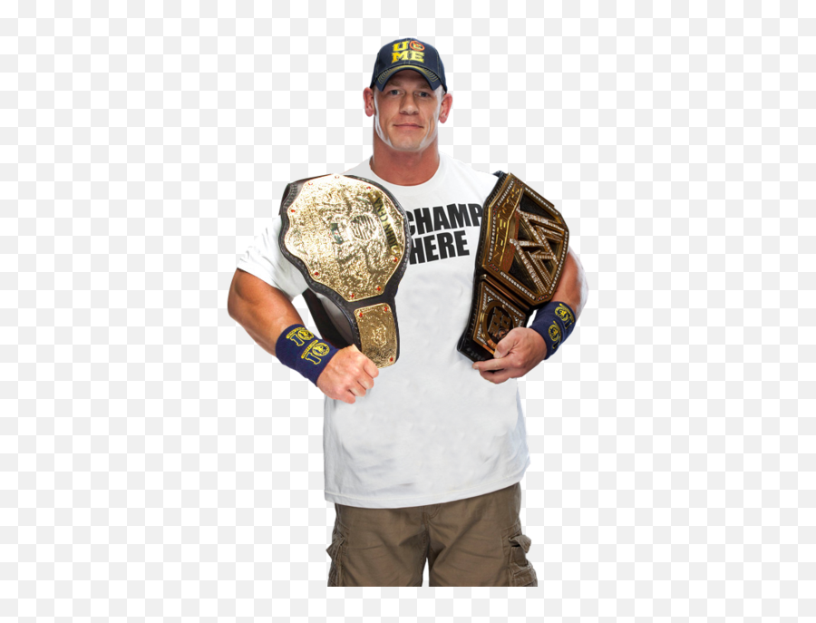 John Cena With 3 Belts Transparent Png - Wwe Championship John Cena,Wwe John Cena Logo