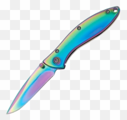 Download Rainbow Holographic Folding - Knife Csgo png