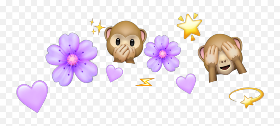 Download Hd - Transparent Emoji Flower Crown Png,Purple Emoji Png