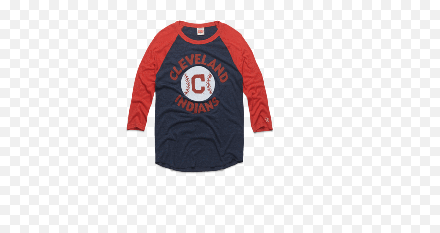 Cleveland Indians 1973 Raglan Retro Mlb Baseball T - Shirt Png,Cleveland Indians Logo Png