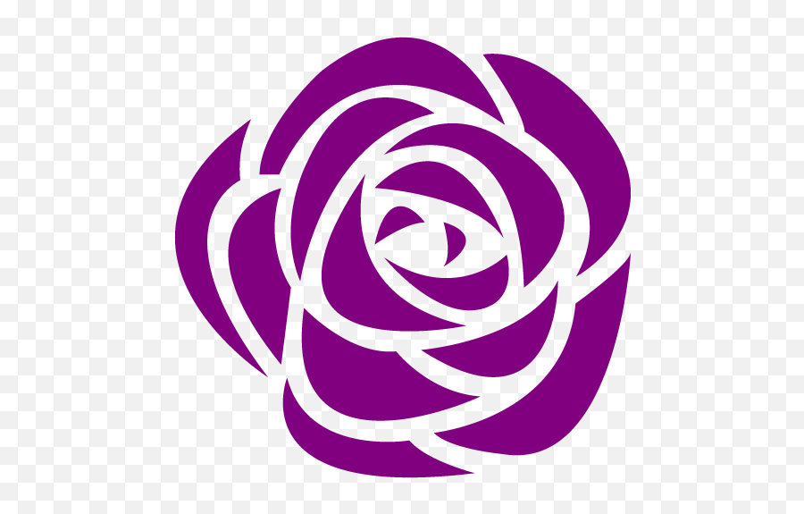Purple Rose Icon - Free Purple Flower Icons Vector Black Rose Png,Purple Rose Png