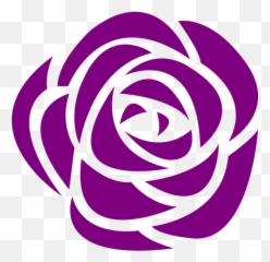 Purple Rose Icon - Free purple flower icons Vector Black Rose Png
