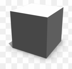 White And Shaded Cube 3d - Coffee Table png